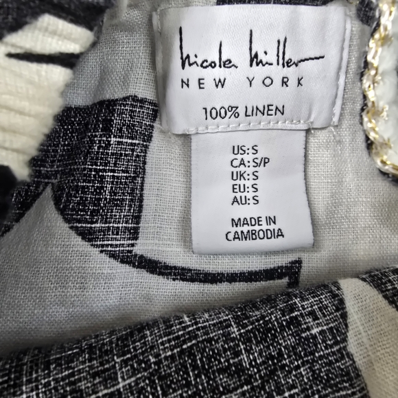 Nicole Miller Linen Blouse - Picture 3 of 4